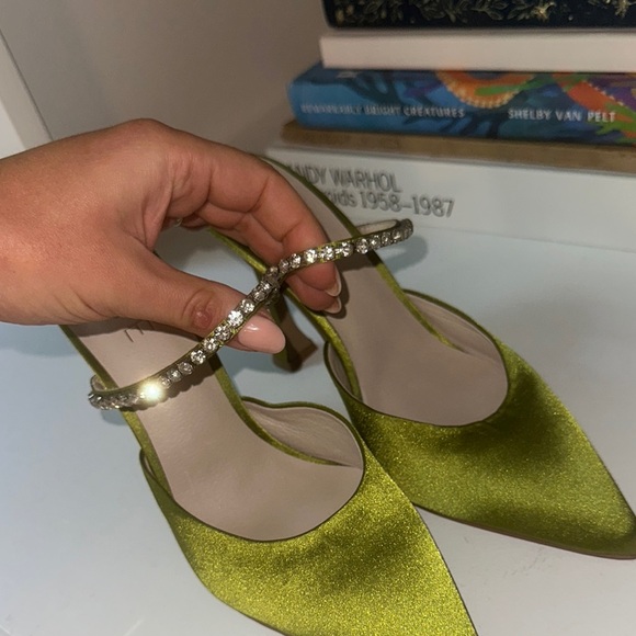 RAYE Green Stiletto Heels with Pointed Toe - Picture 3 of 5